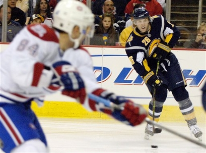 Canadiens Sabres Hockey From the Associated Press - That's my boy, Vanek!